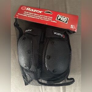 Razor Pro Black Elbow and Knee Pads | NEW | 5+ years old